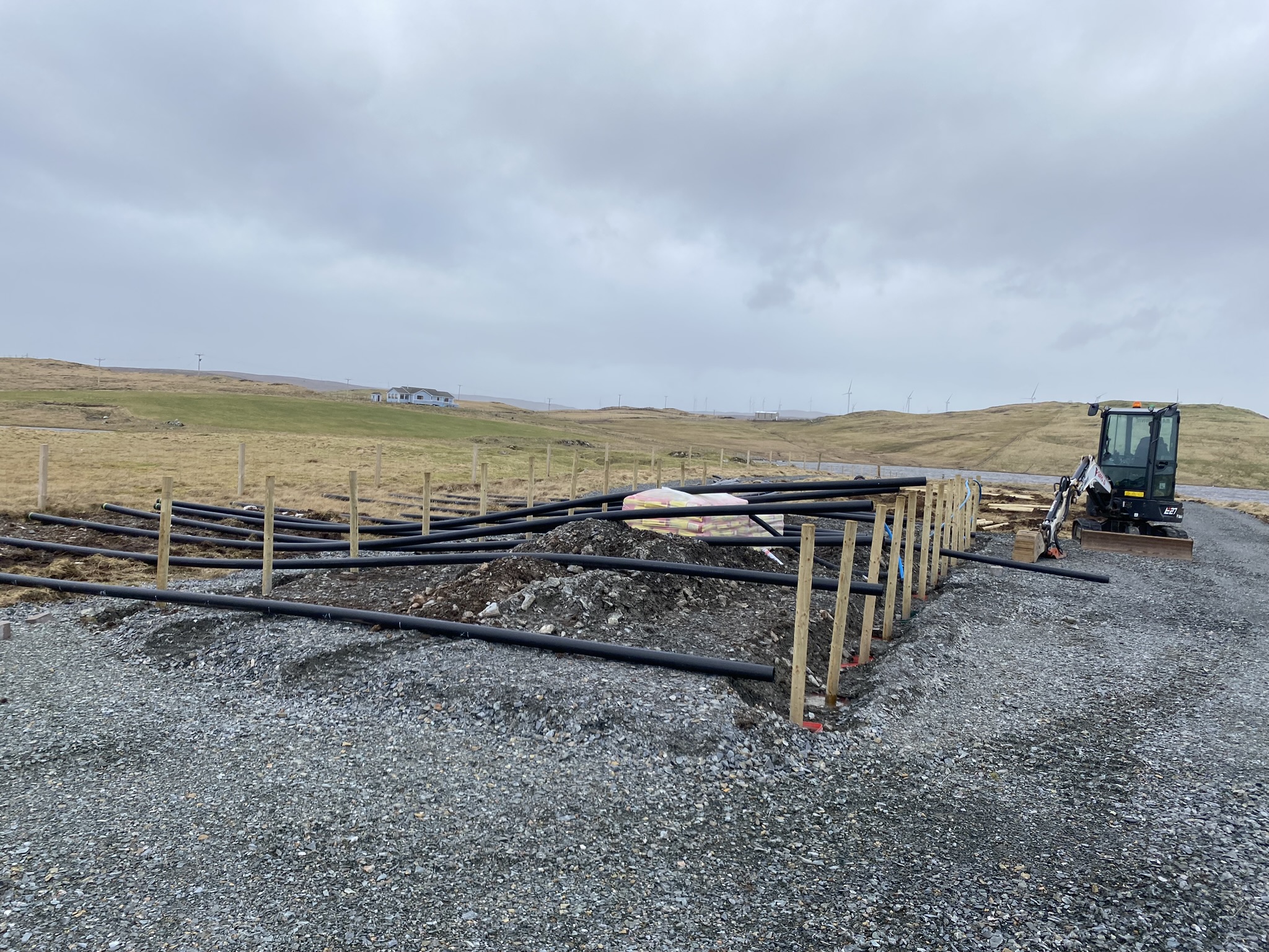 Groundworks and materials during construction of Growing Spaces Nesting