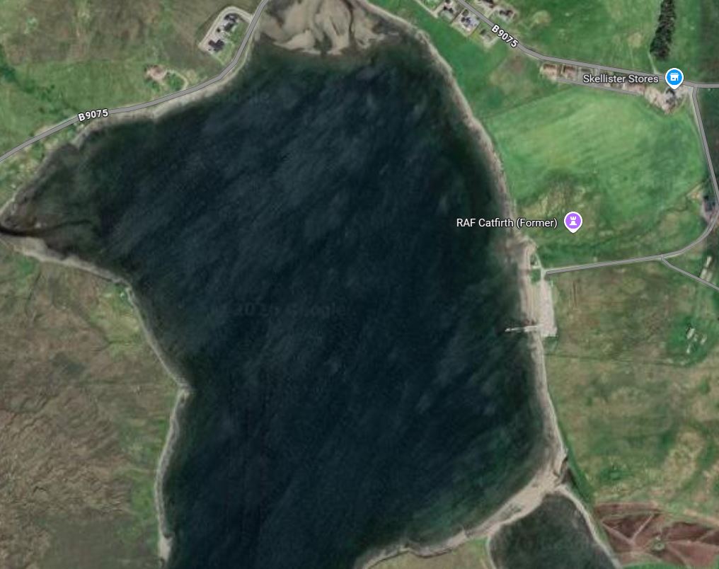 Satellite view of the proposed South Nesting marina location