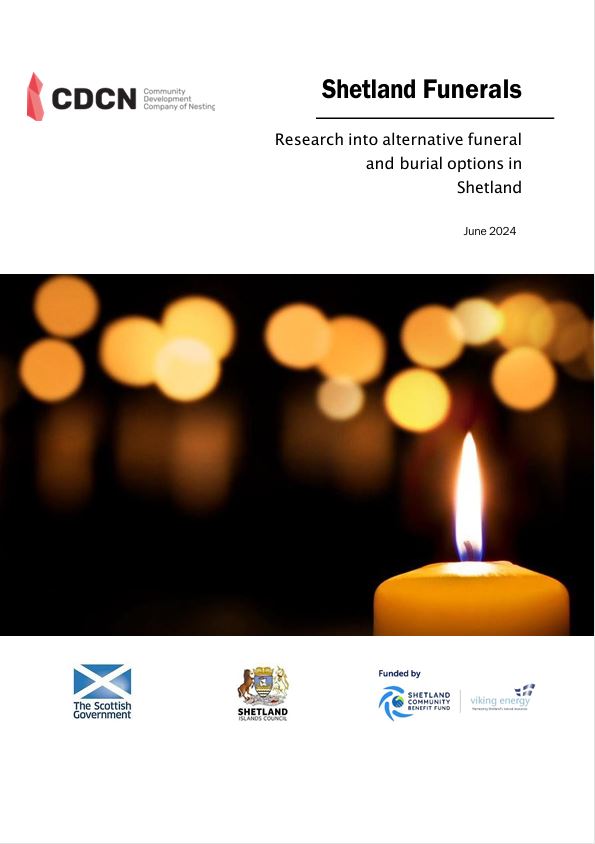 Candle artwork from the Shetland Funerals research report