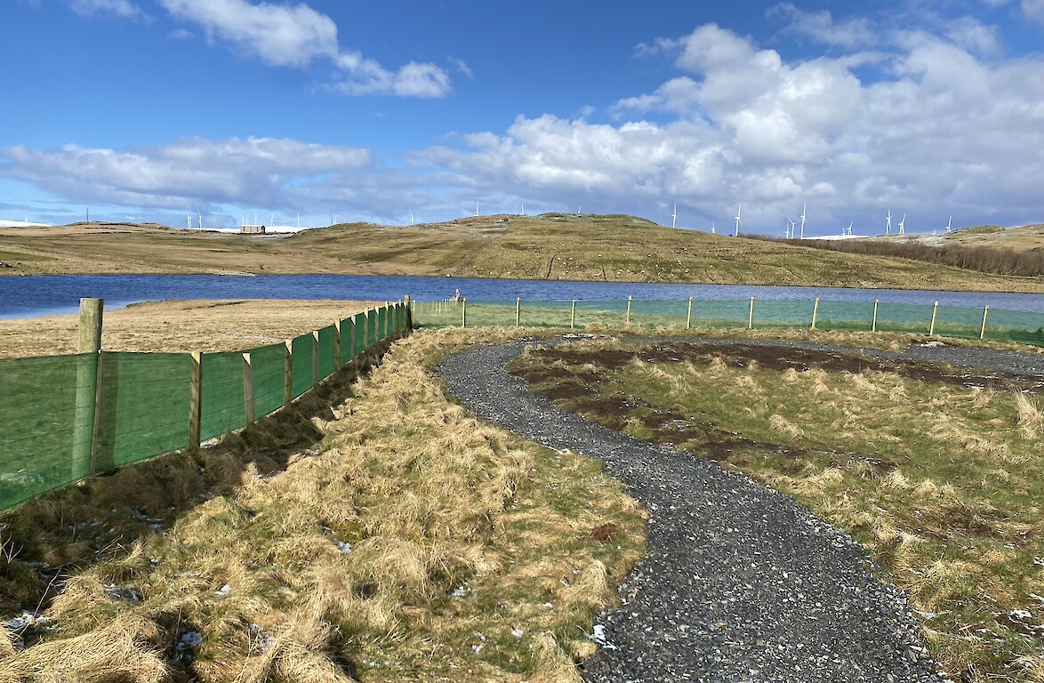 The surfaced path around the recreation area beside Benston Loch