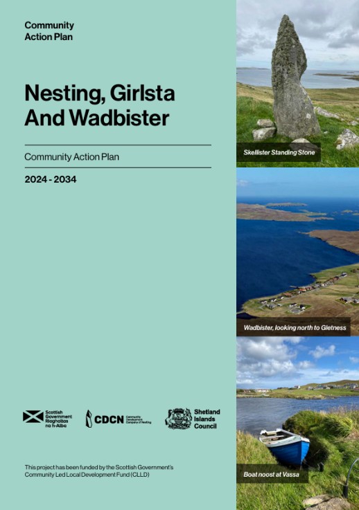 Cover of the Nesting, Girlsta and Wadbister Community Action Plan 2024–2034