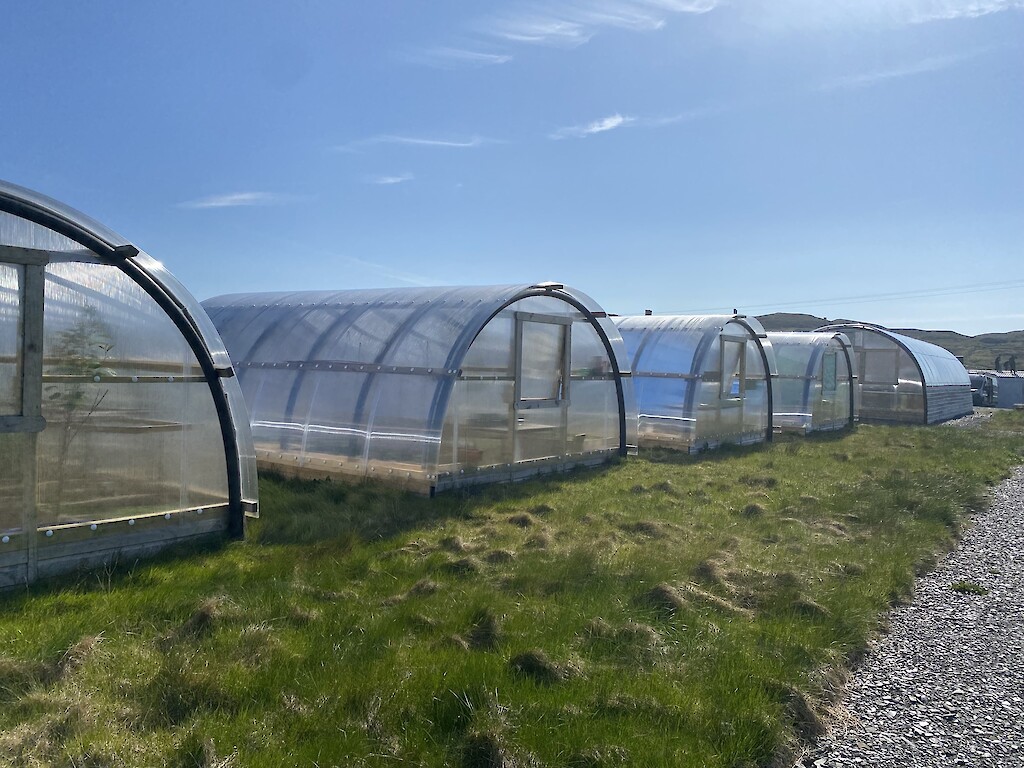 Completed Growing Spaces polycrubs at the Aald Sk&uuml;l